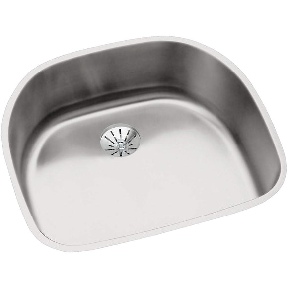 Elkay ELUH2118PD Lustertone Stainless Steel Single Bowl Undermount Sink with Perfect Drain