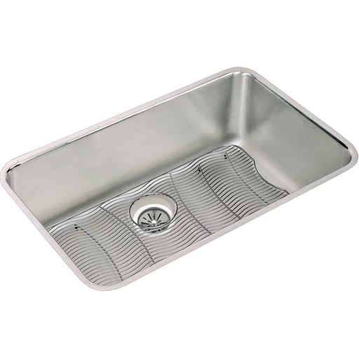 Elkay ELUH281610DBG Lustertone Stainless Steel 30-1/2" x 18-1/2" x 10", 1-Bowl Undermount Kitchen Sink Kit