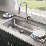 Elkay LKEC2031LS Explore Kitchen Faucet, Pull-down Spray and Forward Only, Lustrous Steel