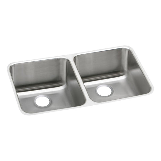 Elkay ELUH311810 Lustertone Stainless Steel 30-3/4" x 18-1/2" x 10", 2-Bowl Undermount Kitchen Sink
