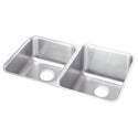 Elkay ELUH3120L Lustertone Stainless Steel 31-1/4" x 20-1/2" x 9-7/8" 2-Bowl Undermount Kitchen Sink