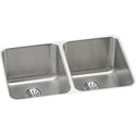 Elkay ELUH322010PD Lustertone 31-1/4 x 20 x 9-7/8" 2-Bowl Undermount Kitchen Sink, Perfect Drain