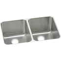 Elkay ELUH322010 Lustertone Stainless Steel 31-1/4" x 20" x 9-7/8", 2-Bowl Undermount Kitchen Sink
