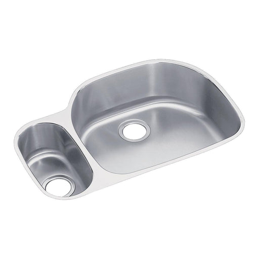 Elkay ELUH322110L Lustertone Stainless Steel 31-1/2" x 21-1/8" x 10" 30/70 2-Bowl Undermount Kitchen Sink