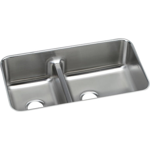 Elkay ELUHAQD32179 Lustertone 32-1/16 x 18-1/2 x 9" 2-Bowl Undermount Kitchen Sink, Aqua Divide