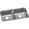 Elkay ELUHAQD3218 Lustertone 32-1/16 x 18-1/2 x 8" 2-Bowl Undermount Kitchen Sink, Aqua Divide