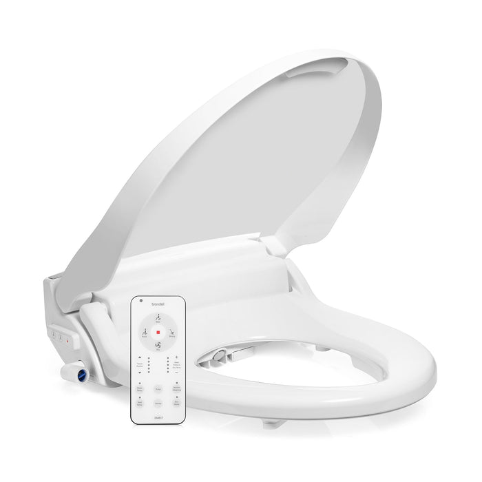Brondell Swash Select EM617 Electronic Bidet Seat for Elongated Toilets in White with Warm Air Dryer