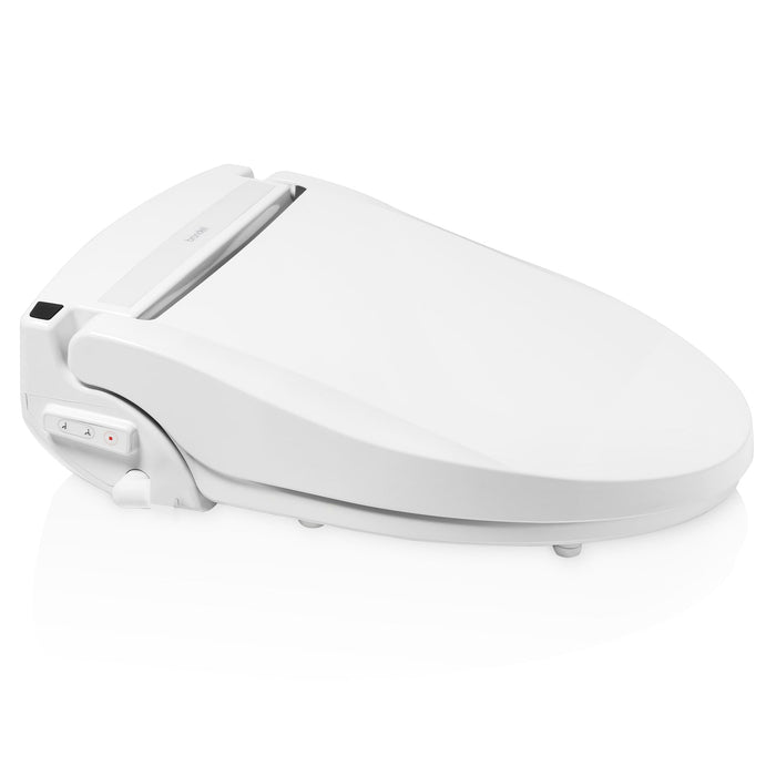 Brondell Swash Select EM617 Electronic Bidet Seat for Elongated Toilets in White with Warm Air Dryer