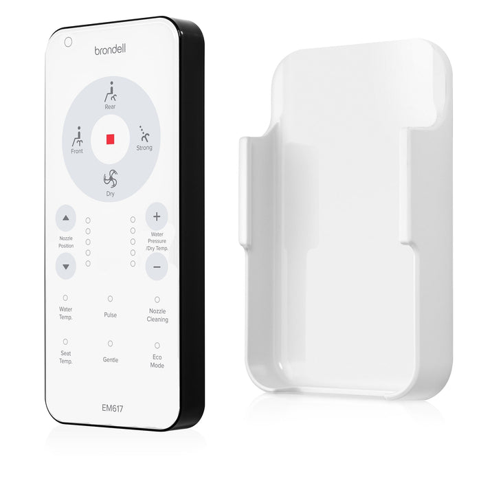 Brondell Swash Select EM617 Electronic Bidet Seat for Elongated Toilets in White with Warm Air Dryer