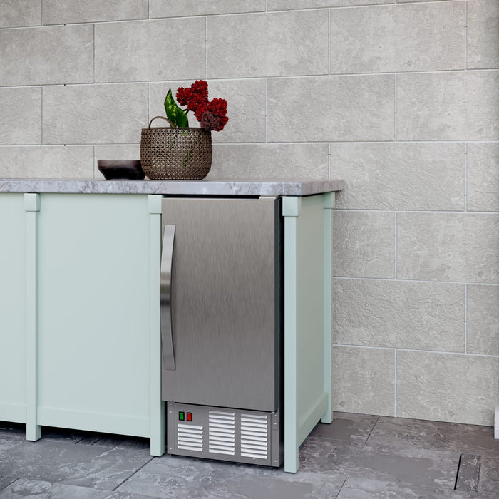 Edgestar OIM450SS 15" Wide 25 Lbs. Capacity Free Standing and Undercounter Ice Maker in Stainless Steel