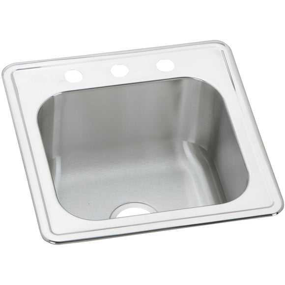 Elkay ESE2020102 Celebrity Stainless Steel 20" x 20" x 10-1/8", 1-Bowl Top Mount Laundry Sink