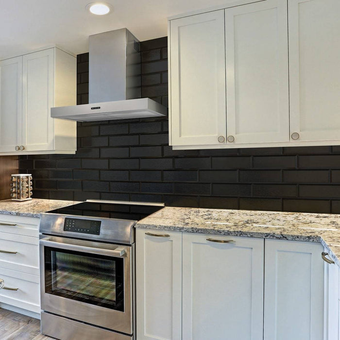 Broan NuTone EW4330SS 30-In. Convertible Wall Mount T-Style Chimney Range Hood with LED Light in Stainless Steel