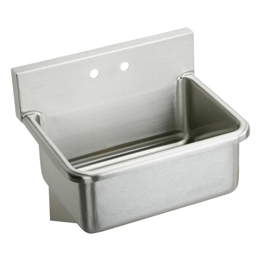 Elkay EWS25202 Stainless Steel 25" x 19.5" x 10-1/2", Wall Hung 1-Bowl Hand Wash Sink Kit