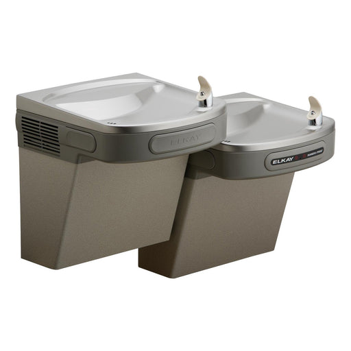 Elkay EZOSTL8LC Versatile Water Cooler Wall Mount Bi-Level ADA Hands-Free, 8 GPH Gray Granite