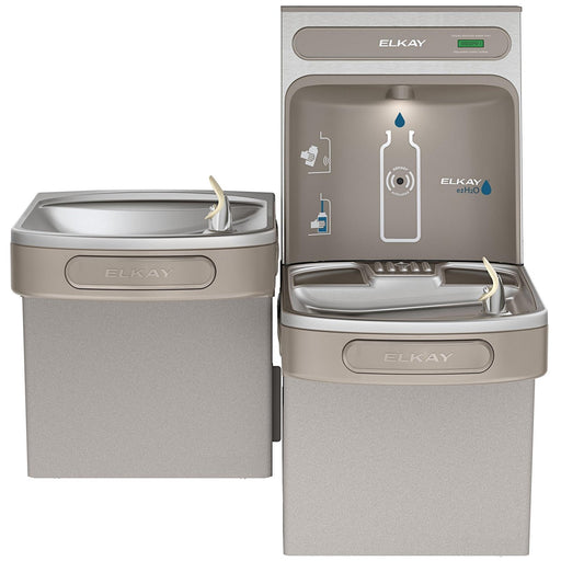 Elkay EZSTL8WSLK EZH2O Filling Station and Versatile Bi-Level ADA Water Cooler, 8 GPH Light Gray