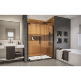 DreamLine SHDR-4335300-09 Elegance-LS 63 3/4 - 65 3/4"W x 72"H Frameless Pivot Shower Door in Satin Black