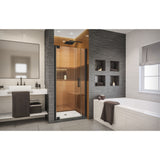 DreamLine SHDR-4330060-09 Elegance-LS 34 1/2 - 36 1/2"W x 72"H Frameless Pivot Shower Door in Satin Black