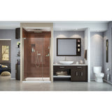 DreamLine SHDR-4144720-04 Elegance 44 1/4 - 46 1/4"W x 72"H Frameless Pivot Shower Door in Brushed Nickel