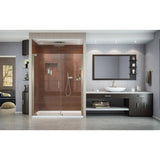 DreamLine SHDR-4159720-04 Elegance 59 3/4 - 61 3/4"W x 72"H Frameless Pivot Shower Door in Brushed Nickel - Bath4All