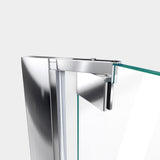 DreamLine SHDR-4134720-04 Elegance 34-36"W x 72"H Frameless Pivot Shower Door in Brushed Nickel