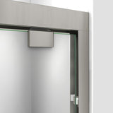 DreamLine DL-7007R-04 Encore 36"D x 60"W x 78 3/4"H Bypass Shower Door in Brushed Nickel and Right Drain White Base Kit