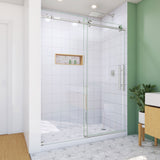 DreamLine SD61600760VDX08 Enigma-X Clear Sliding Shower Door in Polished Stainless Steel