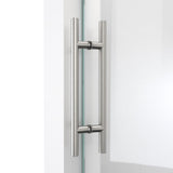 DreamLine SE6172F340VDX07 Enigma-X 34 1/2"D x 72 3/8"W x 76"H Clear Sliding Shower Enclosure in Brushed Stainless Steel