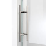DreamLine SE6172F340VDX08 Enigma-X 34 1/2"D x 72 3/8"W x 76"H Clear Sliding Shower Enclosure in Polished Stainless Steel