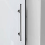 DreamLine SHEN-6134602-07 Enigma-XO 34 1/2"D x 56 3/8-60 3/8"W x 76"H Frameless Shower Enclosure in Brushed Stainless Steel