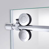 DreamLine SHEN-6134602-08 Enigma-XO 34 1/2"D x 56 3/8-60 3/8"W x 76"H Frameless Shower Enclosure in Polished Stainless Steel