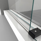 DreamLine SHDR61607620-17 Enigma-XO 56-60"W x 76"H Frameless Clear Glass Sliding Shower Door in Brushed Tuxedo