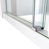 DreamLine SD61720760VDX07 Enigma-X 68-72"W x 76"H Clear Sliding Shower Door in Brushed Stainless Steel