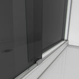 Dreamline SHDR-634876G-04 Essence 44-48" W x 76" H Frameless Smoke Gray Glass Bypass Shower Door in Brushed Nickel