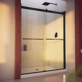 Dreamline SHDR-636076H-09 Essence-H 56-60"W x 76"H Semi-Frameless Bypass Shower Door in Satin Black