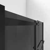 Dreamline SHDR-634876HG09 Essence-H 44-48"W x 76"H Semi-Frameless Bypass Shower Door in Satin Black and Gray Glass