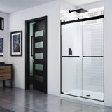 Dreamline SHDR-6348760-09 Essence 44-48"W x 76"H Frameless Bypass Shower Door in Satin Black