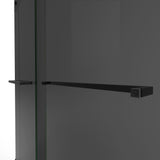 Dreamline SHDR-634876G-09 Essence 44-48"W x 76"H Frameless Smoke Gray Glass Bypass Shower Door in Satin Black