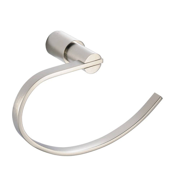 Fresca FAC0125BN Magnifico Towel Ring - Brushed Nickel - Brushed Nickel, Ground Shipping
