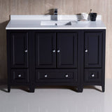 Fresca FCB20-122412ES-CWH-U Oxford 48" Espresso Traditional Bathroom Cabinets with Top & Sink
