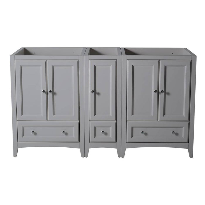 Fresca FCB20-241224GR Oxford 60" Grey Traditional Double Sink Bathroom Cabinets