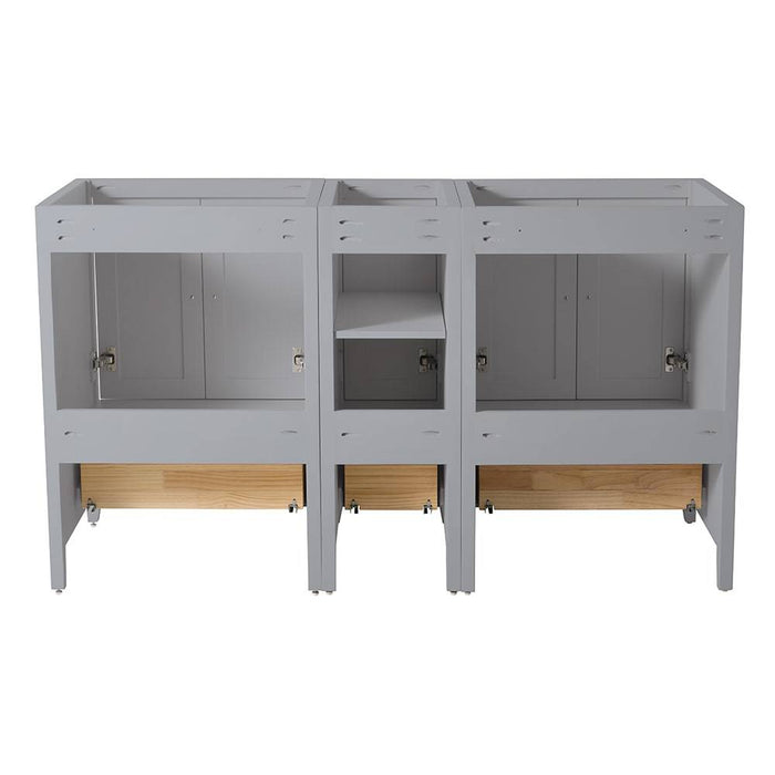 Fresca FCB20-241224GR Oxford 60" Grey Traditional Double Sink Bathroom Cabinets