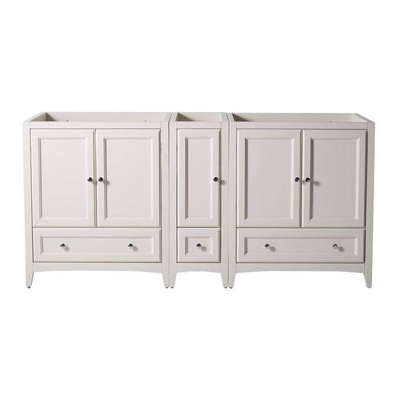 Fresca FCB20-301230AW Oxford 71" Antique White Traditional Double Sink Bathroom Cabinets