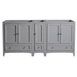 Fresca FCB20-301230GR Oxford 71" Gray Traditional Double Sink Bathroom Cabinets