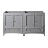 Fresca FCB20-3030GR Oxford 59" Grey Traditional Double Sink Bathroom Cabinets