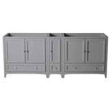 Fresca FCB20-361236GR Oxford 83" Grey Traditional Double Sink Bathroom Cabinets