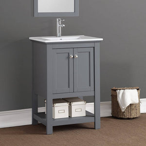 Fresca FCB2304GR-I Manchester 24" Gray Traditional Bathroom Vanity