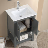 Fresca FCB2304VG-I Manchester Regal 24" Gray Wood Veneer Traditional Bathroom Vanity