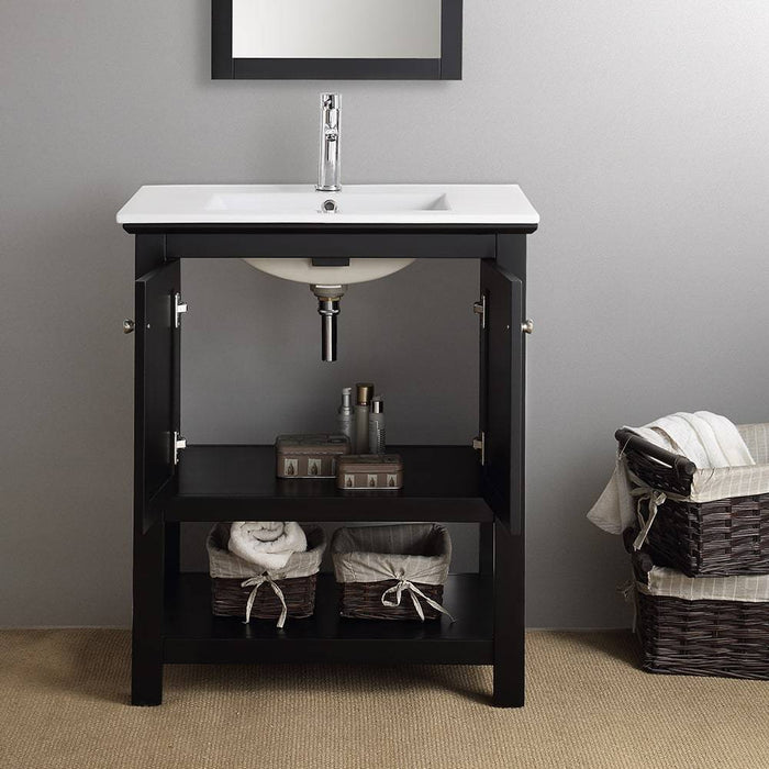 Fresca FCB2305BL-I Manchester 30" Black Traditional Bathroom Vanity