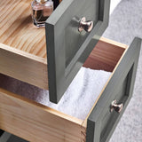 Fresca FCB2336VG-CWH-U Manchester Regal 36" Gray Wood Veneer Traditional Bathroom Cabinet with Top & Sink