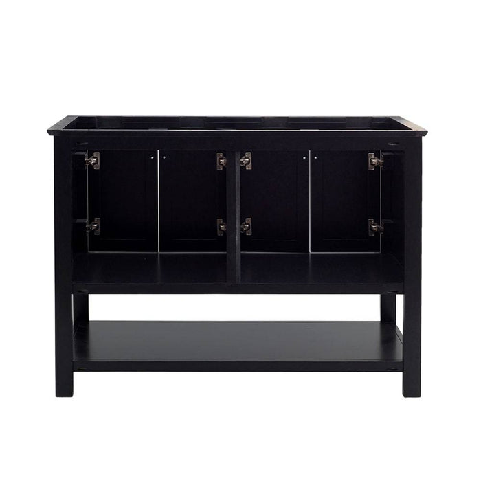 Fresca FCB2348BL-D Manchester 48" Black Traditional Double Sink Bathroom Cabinet